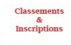 Classements &amp; Inscriptions