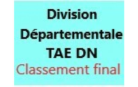 Classement final DD TAE DN 26